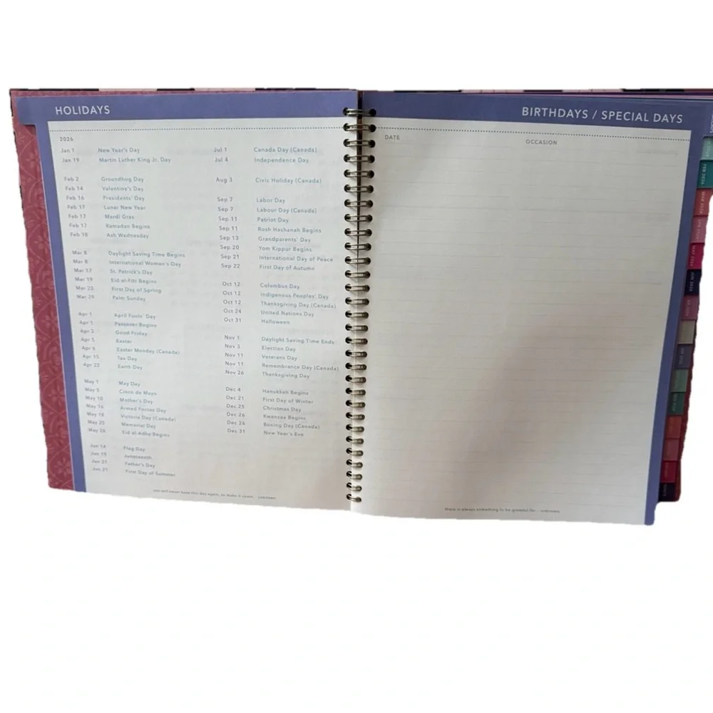 Clementine Paper inc 12-month Large Size Planner Black Jan- Dec 2026 Hard